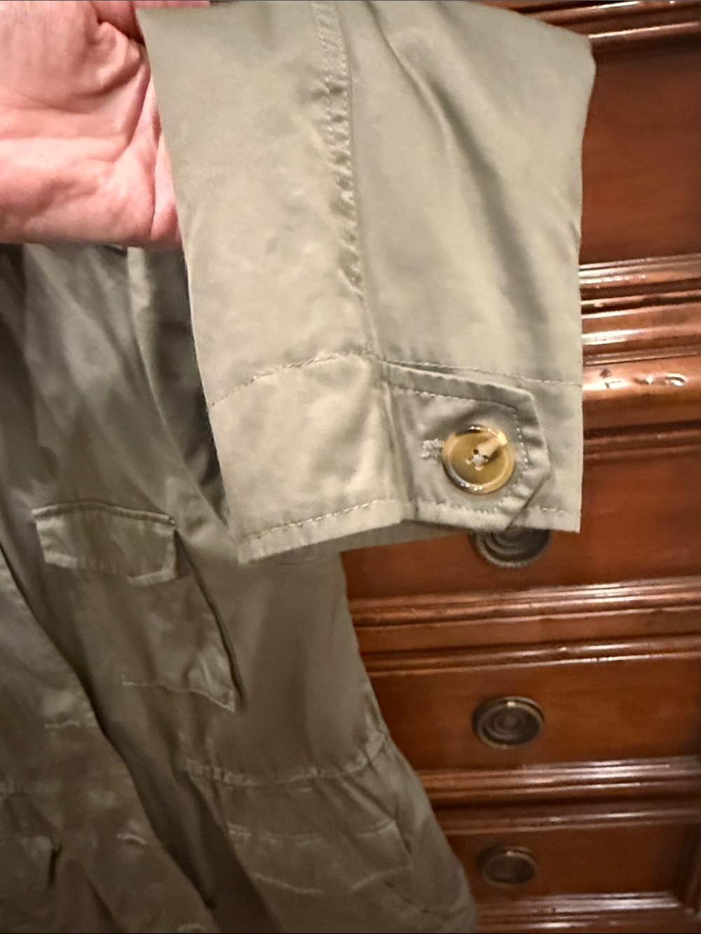 Joie Women’s Olive Green Hooded Field Jacket - Picture 4 of 7